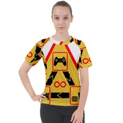 Gamer-geek-video-game-sign-fan Women s Sport Raglan Tee