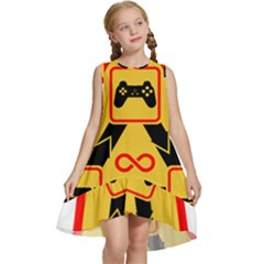 Gamer-geek-video-game-sign-fan Kids  Frill Swing Dress by Jancukart