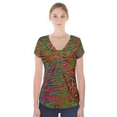 Background-pattern-texture- Short Sleeve Front Detail Top