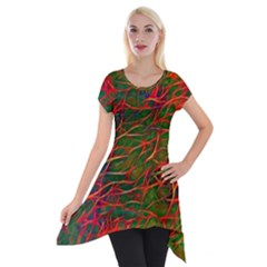 Background-pattern-texture- Short Sleeve Side Drop Tunic