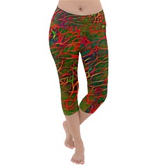 Background-pattern-texture- Lightweight Velour Capri Yoga Leggings