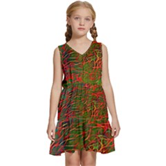 Background-pattern-texture- Kids  Sleeveless Tiered Mini Dress