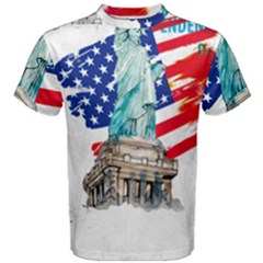 Statue Of Liberty Independence Day Poster Art Men s Cotton Tee