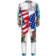 Statue Of Liberty Independence Day Poster Art Onepiece Jumpsuit (men)