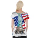 Statue Of Liberty Independence Day Poster Art Cap Sleeve Top View2