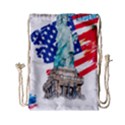 Statue Of Liberty Independence Day Poster Art Drawstring Bag (Small) View1