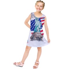 Statue Of Liberty Independence Day Poster Art Kids  Tunic Dress