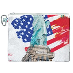 Statue Of Liberty Independence Day Poster Art Canvas Cosmetic Bag (xxl)