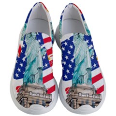 Statue Of Liberty Independence Day Poster Art Women s Lightweight Slip Ons by Jancukart