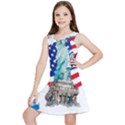 Statue Of Liberty Independence Day Poster Art Kids  Lightweight Sleeveless Dress View1