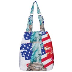 Statue Of Liberty Independence Day Poster Art Center Zip Backpack