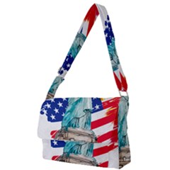 Statue Of Liberty Independence Day Poster Art Full Print Messenger Bag (s)