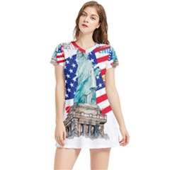 Statue Of Liberty Independence Day Poster Art Women s Sports Skirt by Jancukart