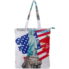 Statue Of Liberty Independence Day Poster Art Double Zip Up Tote Bag