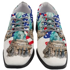 Statue Of Liberty Independence Day Poster Art Women Heeled Oxford Shoes