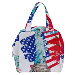 Statue Of Liberty Independence Day Poster Art Boxy Hand Bag by Jancukart