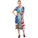 Statue Of Liberty Independence Day Poster Art Keyhole Neckline Chiffon Dress View1