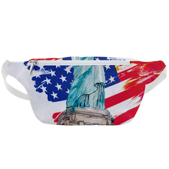 Statue Of Liberty Independence Day Poster Art Waist Bag 