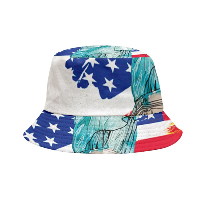 Statue Of Liberty Independence Day Poster Art Bucket Hat