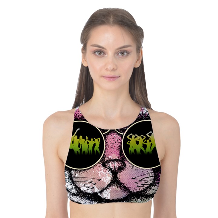 Black-cat-head Tank Bikini Top