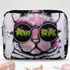 Black-cat-head Make Up Pouch (large)