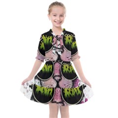 Black-cat-head Kids  All Frills Chiffon Dress