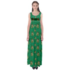 Water Lilies In The Soft Clear Warm Tropical Sea Empire Waist Maxi Dress by pepitasart