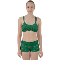 Water Lilies In The Soft Clear Warm Tropical Sea Perfect Fit Gym Set by pepitasart