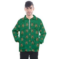 Water Lilies In The Soft Clear Warm Tropical Sea Men s Half Zip Pullover