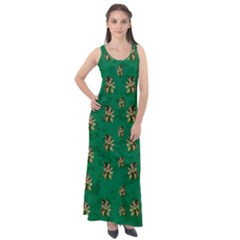 Water Lilies In The Soft Clear Warm Tropical Sea Sleeveless Velour Maxi Dress by pepitasart