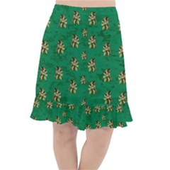 Water Lilies In The Soft Clear Warm Tropical Sea Fishtail Chiffon Skirt by pepitasart