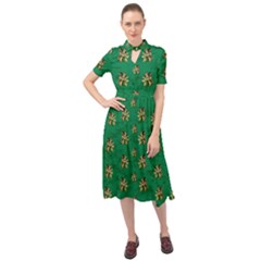 Water Lilies In The Soft Clear Warm Tropical Sea Keyhole Neckline Chiffon Dress by pepitasart