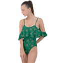 Water Lilies In The Soft Clear Warm Tropical Sea Drape Piece Swimsuit View1