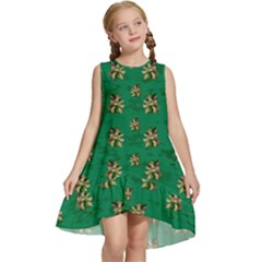 Water Lilies In The Soft Clear Warm Tropical Sea Kids  Frill Swing Dress