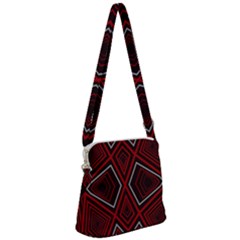 Abstract Pattern Geometric Backgrounds Zipper Messenger Bag by Eskimos