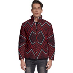 Abstract Pattern Geometric Backgrounds Men s Puffer Bubble Jacket Coat