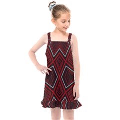 Abstract Pattern Geometric Backgrounds Kids  Overall Dress by Eskimos