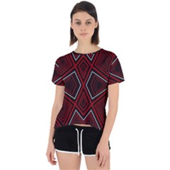 Abstract Pattern Geometric Backgrounds Open Back Sport Tee by Eskimos