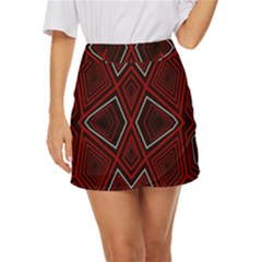 Abstract Pattern Geometric Backgrounds Mini Front Wrap Skirt