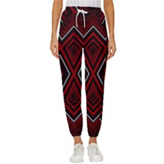 Abstract Pattern Geometric Backgrounds Cropped Drawstring Pants