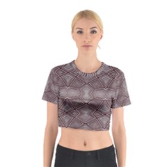 Abstract Pattern Geometric Backgrounds Cotton Crop Top by Eskimos