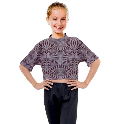 Abstract Pattern Geometric Backgrounds Kids Mock Neck Tee by Eskimos