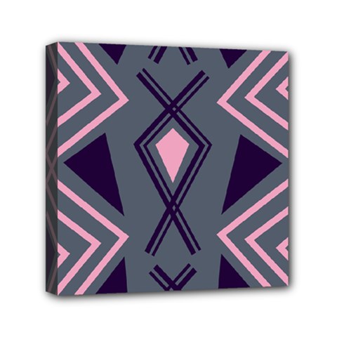 Abstract Pattern Geometric Backgrounds  Mini Canvas 6  X 6  (stretched) by Eskimos