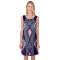 Abstract Pattern Geometric Backgrounds  Sleeveless Satin Nightdress by Eskimos