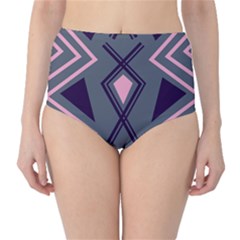 Abstract Pattern Geometric Backgrounds  Classic High-waist Bikini Bottoms by Eskimos