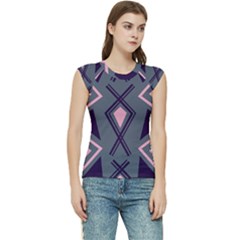 Abstract Pattern Geometric Backgrounds  Women s Raglan Cap Sleeve Tee by Eskimos