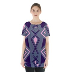 Abstract Pattern Geometric Backgrounds  Skirt Hem Sports Top by Eskimos