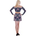 Abstract pattern geometric backgrounds  Off Shoulder Top with Mini Skirt Set View2