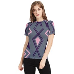 Abstract Pattern Geometric Backgrounds  Women s Short Sleeve Rash Guard by Eskimos