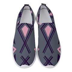 Abstract Pattern Geometric Backgrounds  Women s Slip On Sneakers by Eskimos